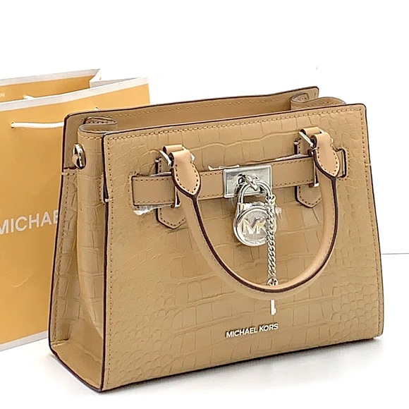 Michael Kors Hamilton Small
Satchel Crossbody Croc Embossed
CAMEL COLOR - Picture 2 of 16